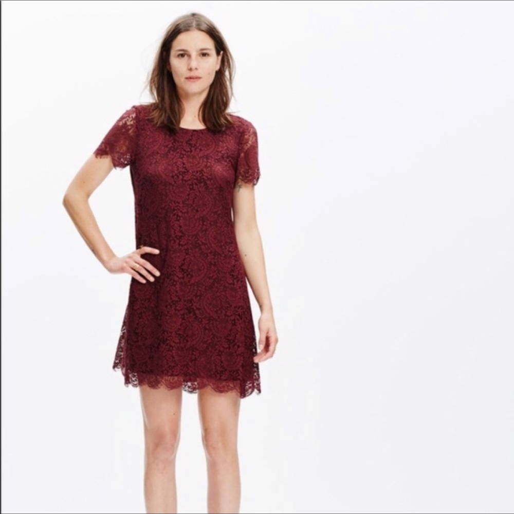 MADEWELL Floral Lace Shift Dress